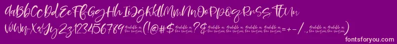 Moskova Font – Pink Fonts on Purple Background