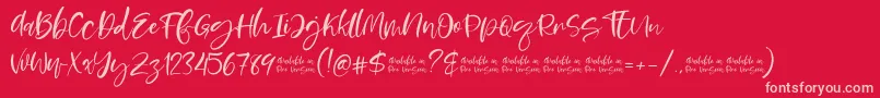 Moskova Font – Pink Fonts on Red Background