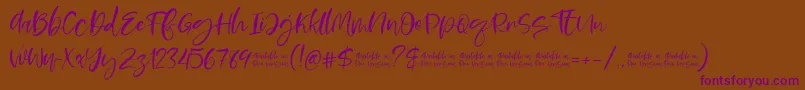 Moskova Font – Purple Fonts on Brown Background