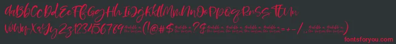 Moskova Font – Red Fonts on Black Background