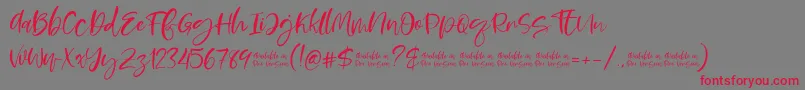Moskova Font – Red Fonts on Gray Background