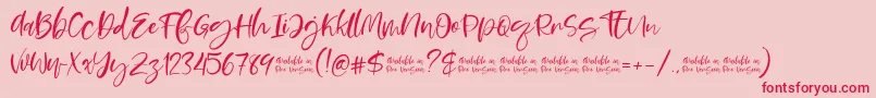 Moskova Font – Red Fonts on Pink Background