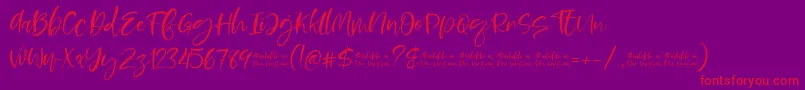Moskova Font – Red Fonts on Purple Background