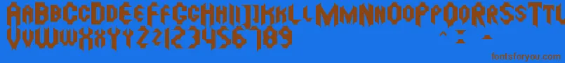 Подробнее о шрифте Mostera St Шрифт Mostera St – коричневые шрифты на синем фоне