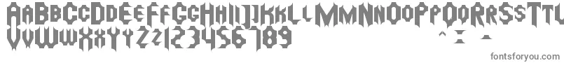 Mostera St-fontti – harmaat kirjasimet valkoisella taustalla