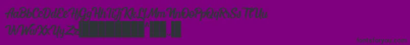 Fonte Mostley Script – fontes pretas em um fundo violeta