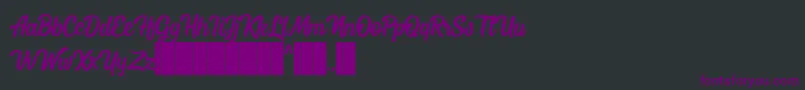フォントMostley Script – 黒い背景に紫のフォント