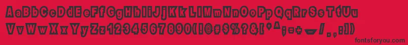 Motel Imperial Font – Black Fonts on Red Background