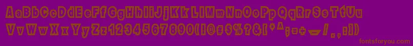 Motel Imperial Font – Brown Fonts on Purple Background