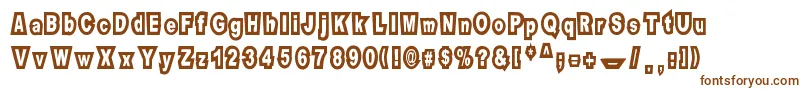 Motel Imperial-fontti – ruskeat fontit valkoisella taustalla