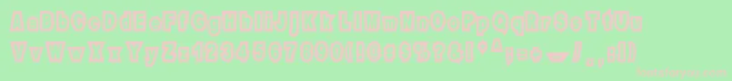 Motel Imperial Font – Pink Fonts on Green Background