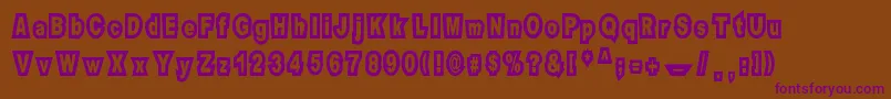 Шрифт Motel Imperial – фиолетовые шрифты на коричневом фоне