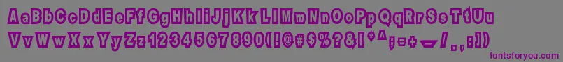 Motel Imperial-fontti – violetit fontit harmaalla taustalla