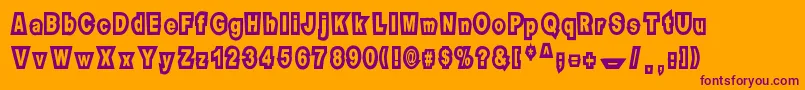 Motel Imperial Font – Purple Fonts on Orange Background