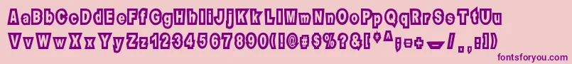 Motel Imperial Font – Purple Fonts on Pink Background