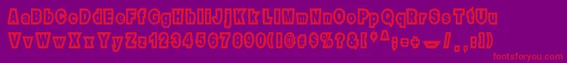 Motel Imperial Font – Red Fonts on Purple Background