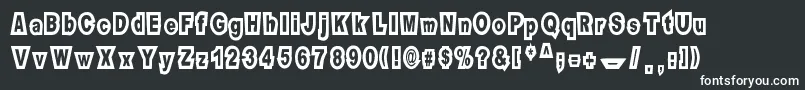 フォントMotel Imperial – 黒い背景に白い文字