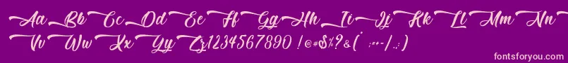 Mother Batik   Personal Use Font – Pink Fonts on Purple Background