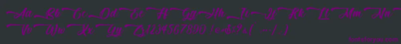 Mother Batik   Personal Use Font – Purple Fonts on Black Background