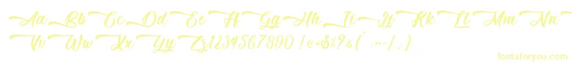 Mother Batik   Personal Use-Schriftart – Gelbe Schriften