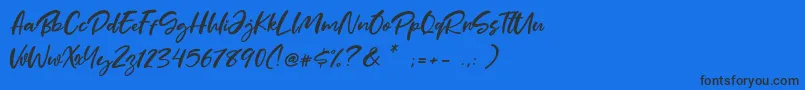 Police Mother Day – polices noires sur fond bleu