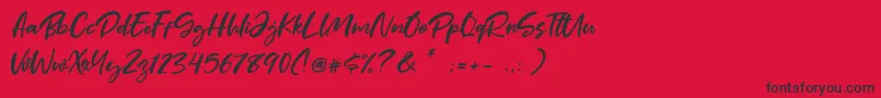 フォントMother Day – 赤い背景に黒い文字