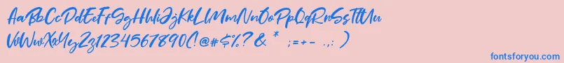 Mother Day Font – Blue Fonts on Pink Background