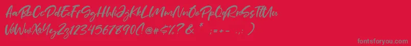 Mother Day Font – Gray Fonts on Red Background