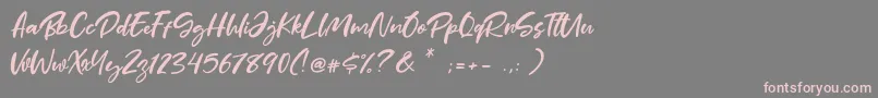 フォントMother Day – 灰色の背景にピンクのフォント