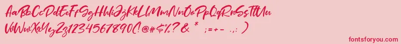 Mother Day-Schriftart – Rote Schriften auf rosa Hintergrund
