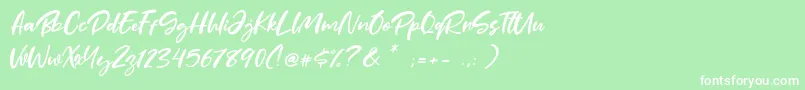 フォントMother Day – 緑の背景に白い文字