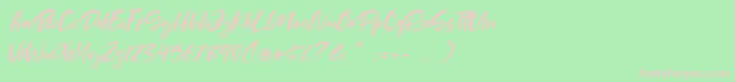 Mother Day Font – Pink Fonts on Green Background