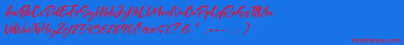 Mother Day Font – Red Fonts on Blue Background