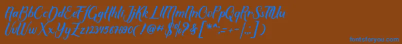 Mother love-fontti – siniset fontit ruskealla taustalla