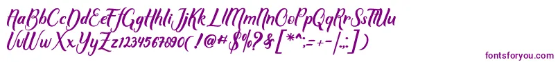 Mother love-fontti – violetit fontit valkoisella taustalla