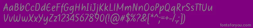 Fonte Mothers Touches by Situjuh 7NTypes – fontes cinzas em um fundo violeta