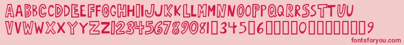 Oarbust Font – Red Fonts on Pink Background