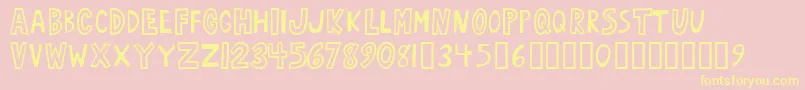 Oarbust Font – Yellow Fonts on Pink Background