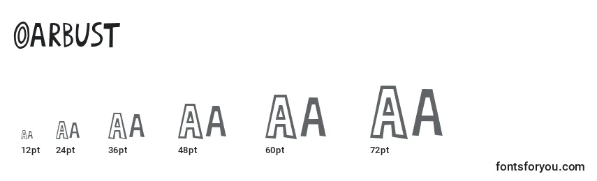 Oarbust Font Sizes