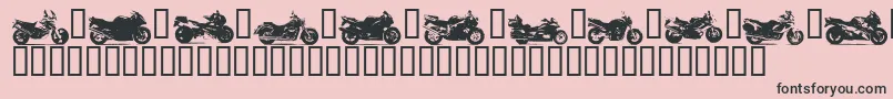 Шрифт MOTOB    – чёрные шрифты на розовом фоне