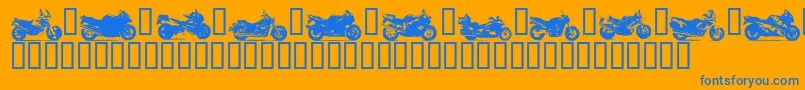 Więcej informacji o czcionce MOTOB Czcionka MOTOB – niebieskie czcionki na pomarańczowym tle