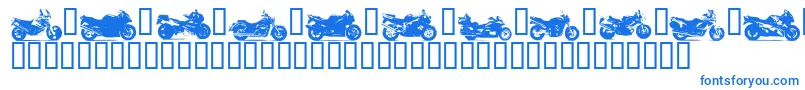 Czcionka MOTOB    – niebieskie czcionki