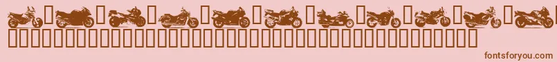 Шрифт MOTOB    – коричневые шрифты на розовом фоне