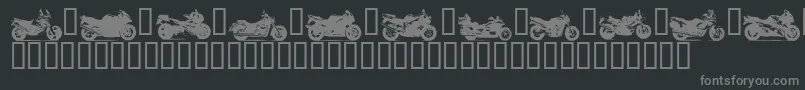 フォントMOTOB    – 黒い背景に灰色の文字