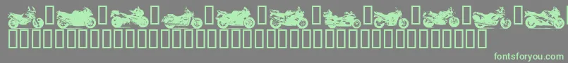 フォントMOTOB    – 灰色の背景に緑のフォント