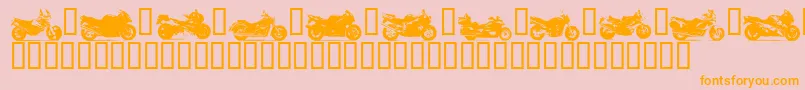 MOTOB    Font – Orange Fonts on Pink Background