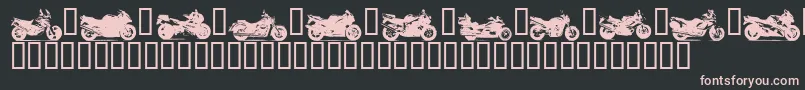 fuente MOTOB    – Fuentes Rosadas Sobre Fondo Negro