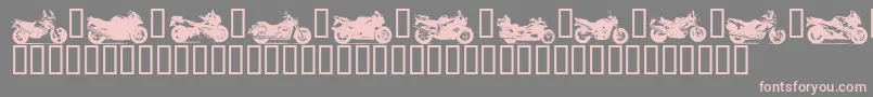 Fonte MOTOB    – fontes rosa em um fundo cinza