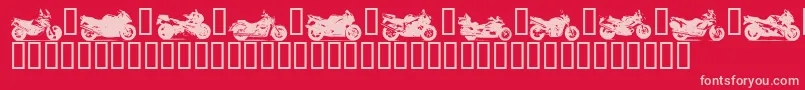 MOTOB    Font – Pink Fonts on Red Background