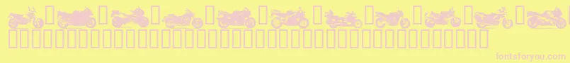 MOTOB    Font – Pink Fonts on Yellow Background